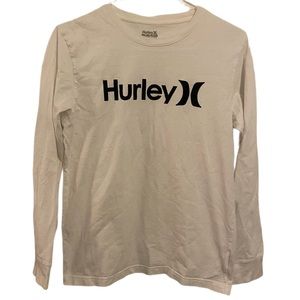 White Hurley Long Sleeve Boys Shirt Size XL